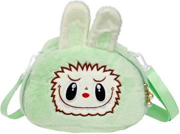 Labubu Plush Shoulder Bag-Cartoon Monster Crossbody Handbag-Small Phone Purse Shoulder Bag