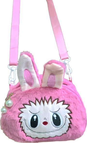 Labubu Plush Shoulder Bag-Cartoon Monster Crossbody Handbag-Small Phone Purse Shoulder Bag