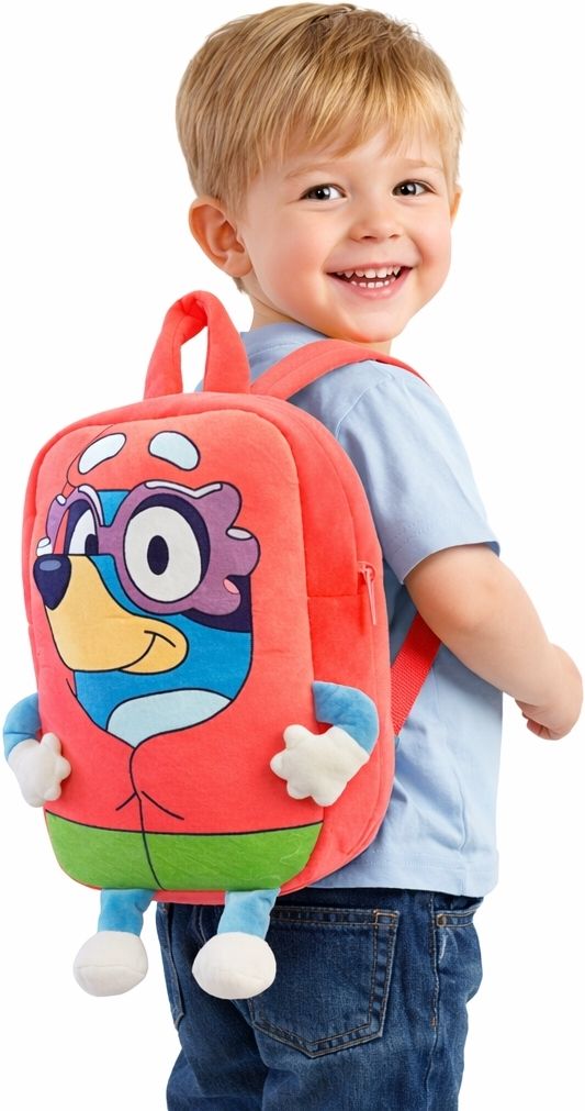 Cute plush Backpack, Soft Stuffed Animal Design, Kids School Bag 10 L Backpack