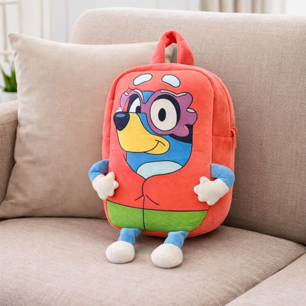 Cute plush Backpack, Soft Stuffed Animal Design, Kids School Bag 10 L Backpack