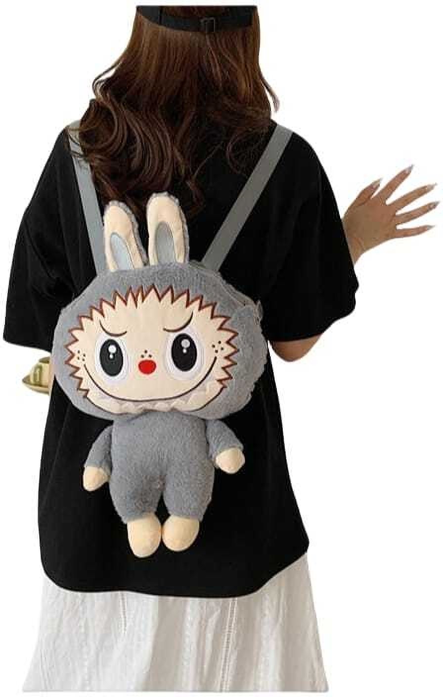 Kids Cute Monster Plush Backpack,Girls Cute Cartoon Soft Plush Toy+Bag 0.09 L Backpack