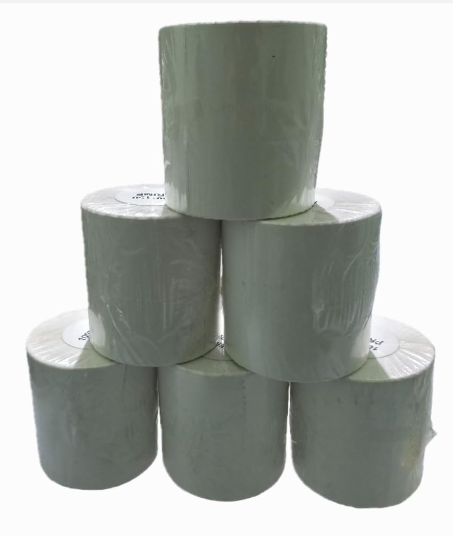 Prime 4x6 Direct Thermal Barcode Label Roll |400 Labels Courier Shipping Sticker Strong Permanent Adhesive Paper Label (White)