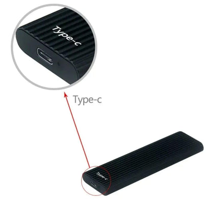 NVMe SSD Type-C, Aluminum M.2 NVMe SSD Case with USB-C High Speed Data Transfer, External SSD Enclosure with USB Cable & Screwdriver, Compatible with PC