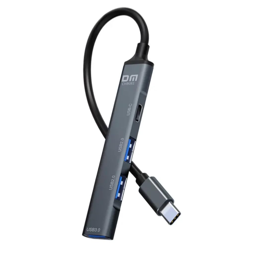 USB 3.0 Hub with Type-C, 4-Port High Speed Data Transfer Hub, 320MB/s