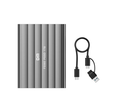 DM Ultra-Slim Portable External SSD, 1TB Storage Capacity, Metal Alloy Body with Heat Dissipation, 10mm Thickness, 60g Lightweight Design, USB Type-C Compatible
