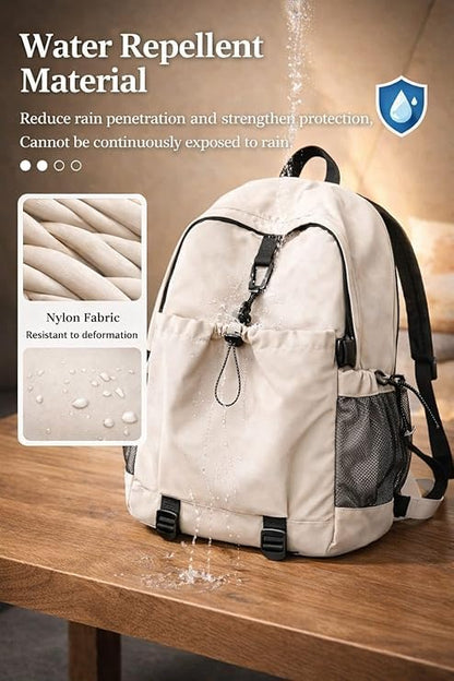 Unisex Lightweight Laptop Backpack 17.7L Waterproof Travel Backpack with Multiple Pockets, Large Capacity Casual Daypack for Office, College, School, Travel and Daily Use