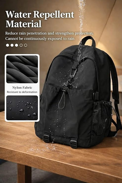 Unisex Lightweight Laptop Backpack 17.7L Waterproof Travel Backpack with Multiple Pockets, Large Capacity Casual Daypack for Office, College, School, Travel and Daily Use