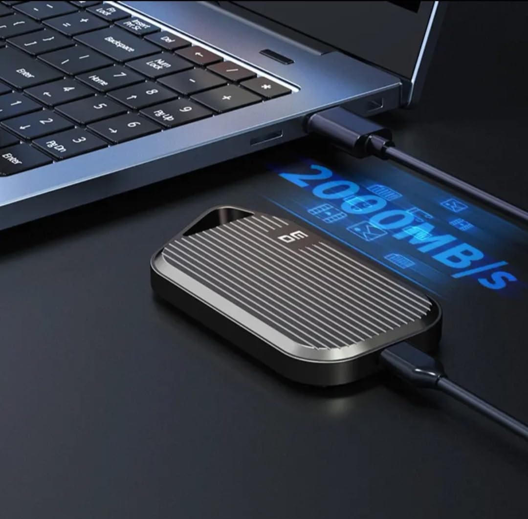 Portable External SSD, 20Gbps Speed, IP67 Waterproof, Multi-OS Compatible, 1TB Storage