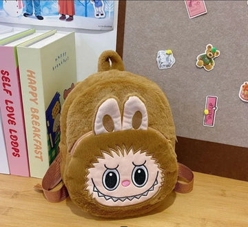 Plush Toddler Backpack for Girl Cute Furry Cartoon Kids Bag Preschool Bag 5 L Backpack