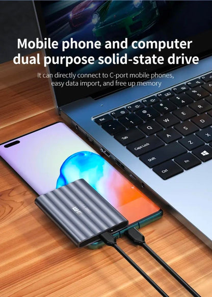 DM Ultra-Slim Portable External SSD, 1TB Storage Capacity, Metal Alloy Body with Heat Dissipation, 10mm Thickness, 60g Lightweight Design, USB Type-C Compatible
